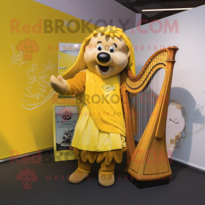 Gul Celtic Harpe maskot...
