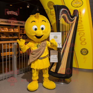 Gul Celtic Harpe maskot...