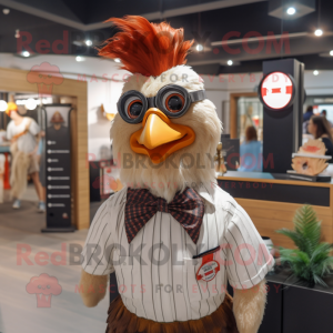 Brown Rooster mascotte...