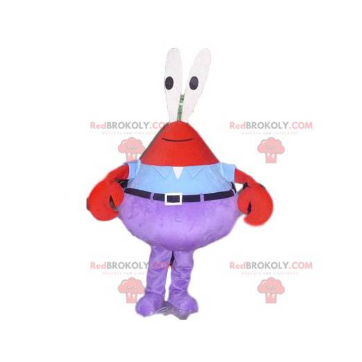 Mascotte de Capitaine Krabs, le célèbre crabe de Bob l'Eponge -