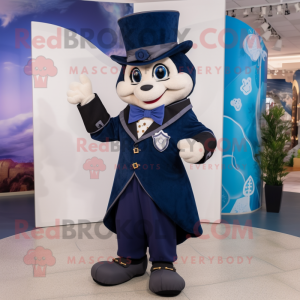 Navy Magician mascot costume character dressed with a Romper and Handbags