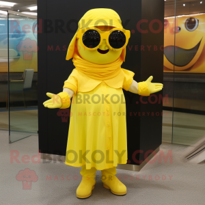 Yellow Cod maskot kostym...