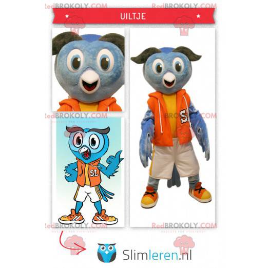 Mascote da coruja vestida com roupas esportivas - Redbrokoly.com