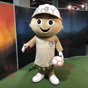 Tan Soccer Goal maskot...