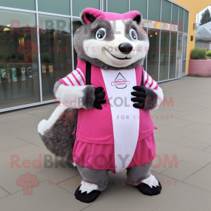 Pink Badger mascotte...