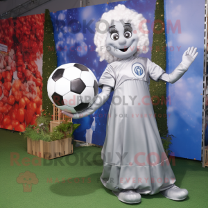 Silver Soccer Goal maskot...