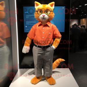 Orange Cat mascotte kostuum...
