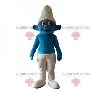 Smurf mascot with glasses - Redbrokoly.com