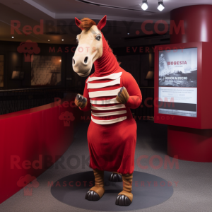 Roter Quagga Maskottchen...