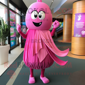 Pink Ray mascotte kostuum...