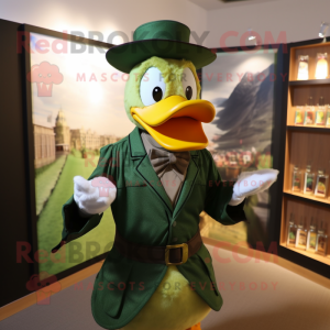 Green Duck mascotte kostuum...