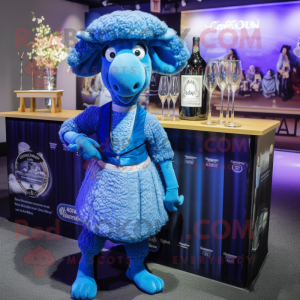 Blue Sheep mascotte kostuum...