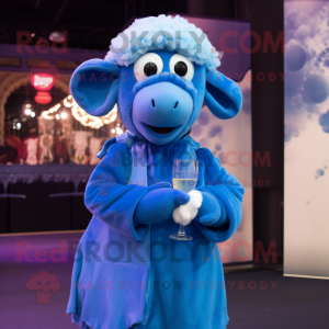 Blue Sheep maskot drakt...