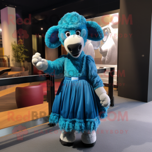 Blue Sheep mascotte kostuum...