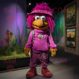 Magenta Scarecrow maskot...