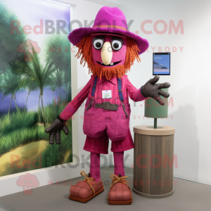 Magenta Scarecrow maskot...