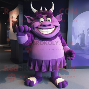 Purple Ogre maskot drakt...