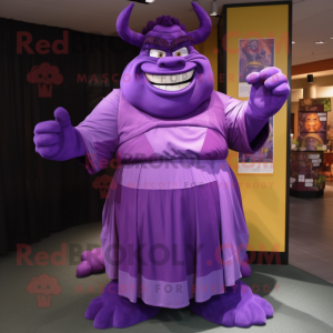 Purple Ogre maskot drakt...