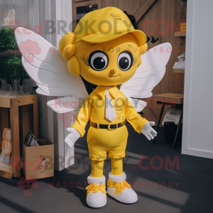 Gul Amor maskot kostume...