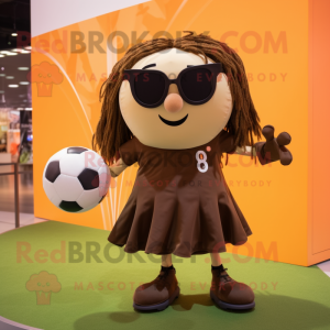 Brown Soccer Ball maskot...