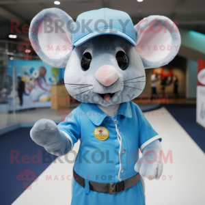 Sky Blue Rat mascotte...