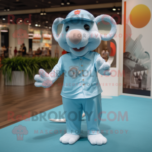 Sky Blue Rat mascotte...