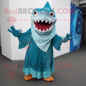 Turkos Megalodon maskot...