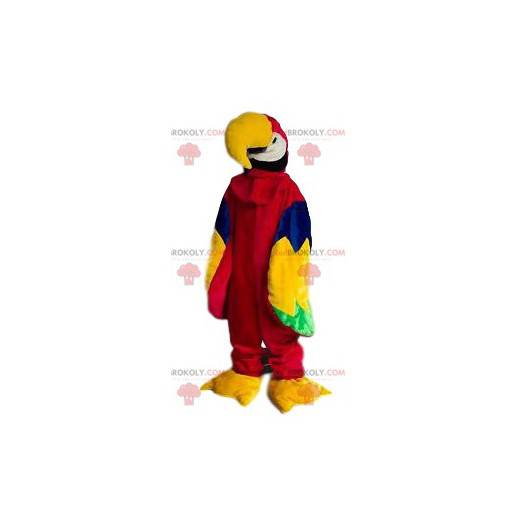 Mascotte de perroquet multicolore très souriant - Redbrokoly.com
