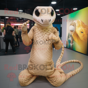 Beige Python mascotte...