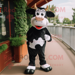 Black Holstein Cow mascotte...