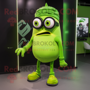 Lime Green Cyclops maskot...