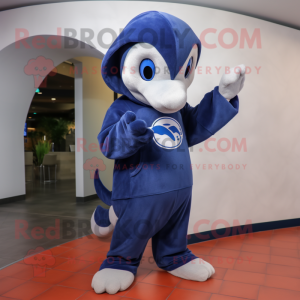 Navy Dolphin maskot kostume...