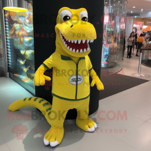Żółty krokodyl w kostiumie...