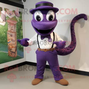 Purple Snake maskot drakt...