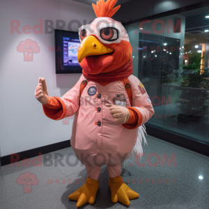 Peach Rooster maskot...