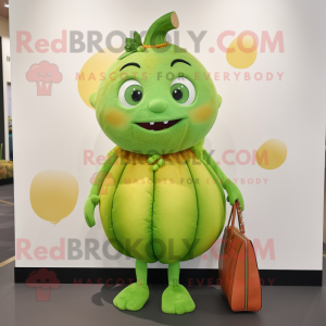 Lime Green Pumpkin mascotte...