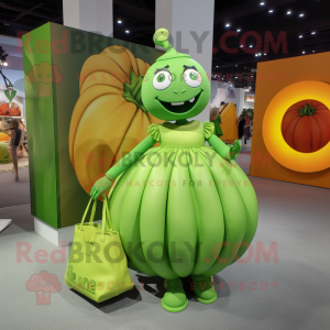 Lime Green Pumpkin mascotte...