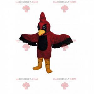 Mascot águila roja y negra con una cresta súper hermosa -
