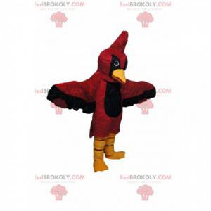 Mascot águila roja y negra con una cresta súper hermosa -