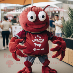 Rödbrun krabba maskot-dräkt...