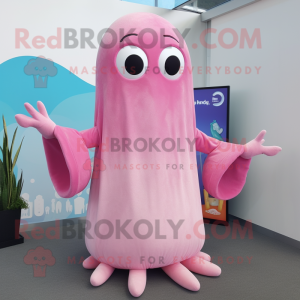 Pink Squid mascotte kostuum...