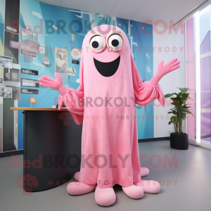 Pink Squid mascotte kostuum...
