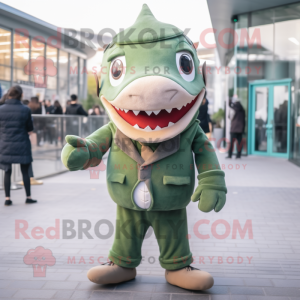 Green Shark mascotte...