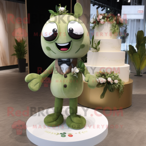 Olive bruidstaart mascotte...