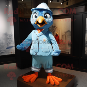 Sky Blue Mandarin maskot...