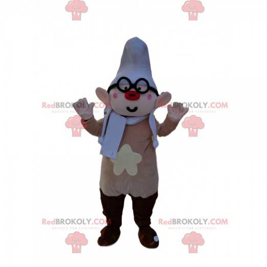 Mascote duende com nariz vermelho e óculos - Redbrokoly.com