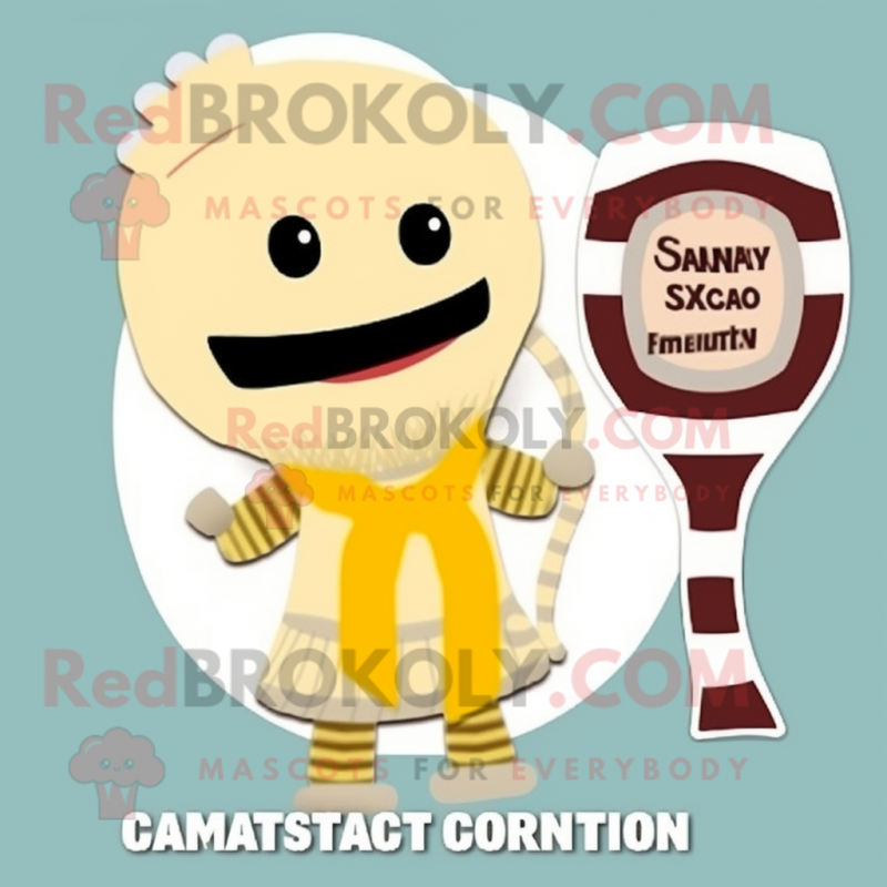 Cream Phone mascot costume character dressed with a Bikini and Scarves Cream Phone mascot costume character dressed with a Bikini and Scarves