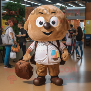 Brauner Fußball Maskottchen...