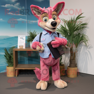 Pink Dingo mascotte kostuum...