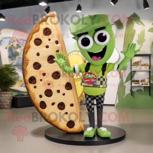 Olive Pizza Slice maskot...